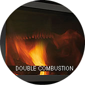 double combustion cheminée angle