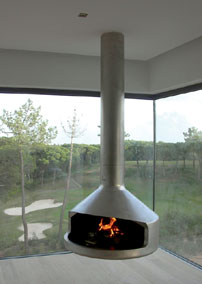 central fireplace suspended 28