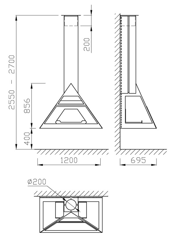 chemine gaz murale suspendue 108-2