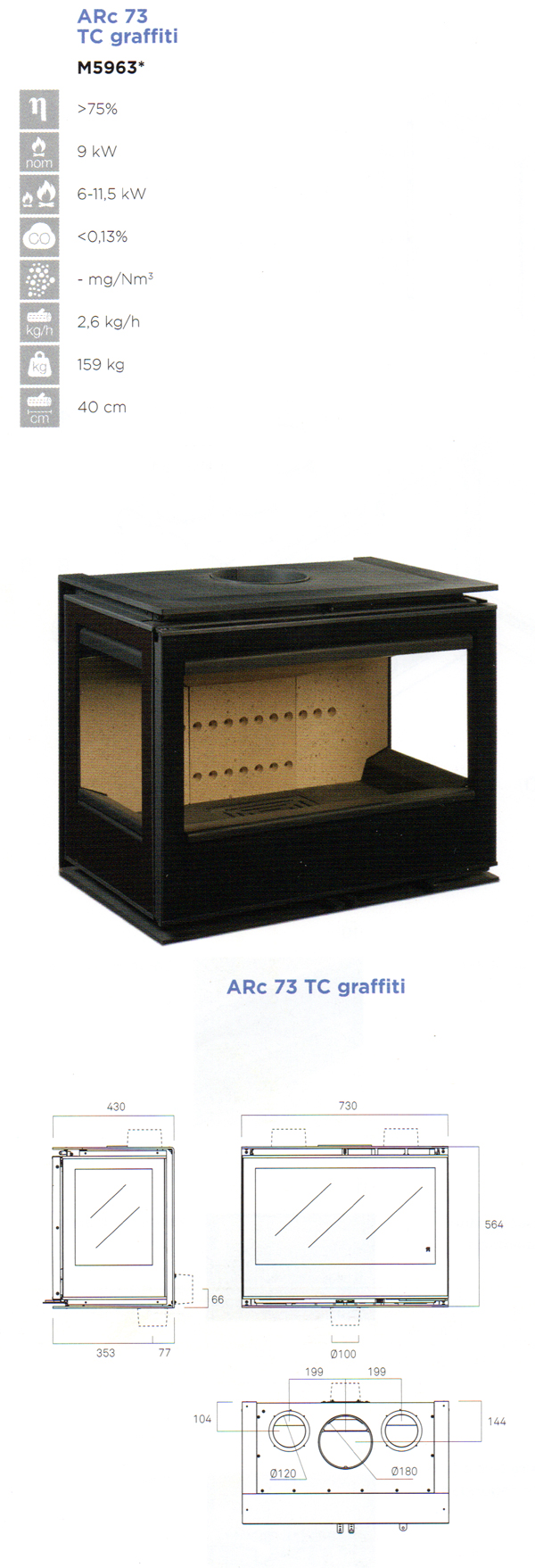 Insert à bois vision des flammes sur 3 face, grand foyer vitré ~ Insert Bois Angle Insert à bois vision des flammes sur 3 face, grand foyer vitré ~ Insert Bois Angle
