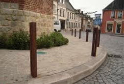 mobilier urbain en acier corten